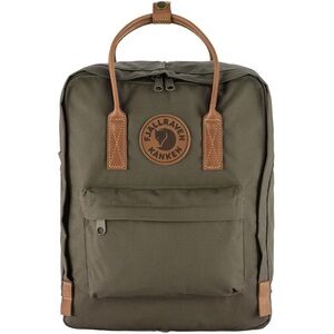 Fjallraven Backpack. Fjallraven KÅNKEN NO. 2 Olive Green Backpack + Leather Trim